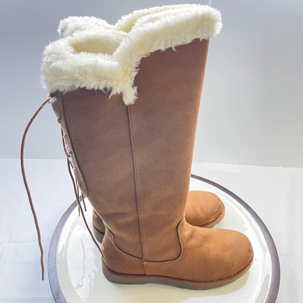 Makalu Brown Suede Boots Size 10 - Picture 2 of 12